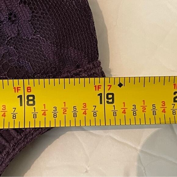 Hayley Paige Sheer Eggplant Purple Evening Party Dance Maxi Dress NWOT Size 12 - Picture 12 of 14